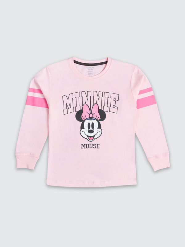 Disney Girls Rib T-Shirt - Lace Pink