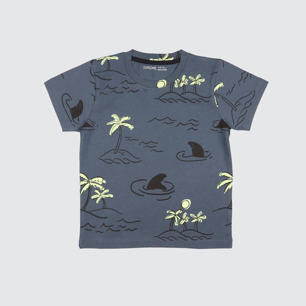 Boys T-shirt - Whale Blue