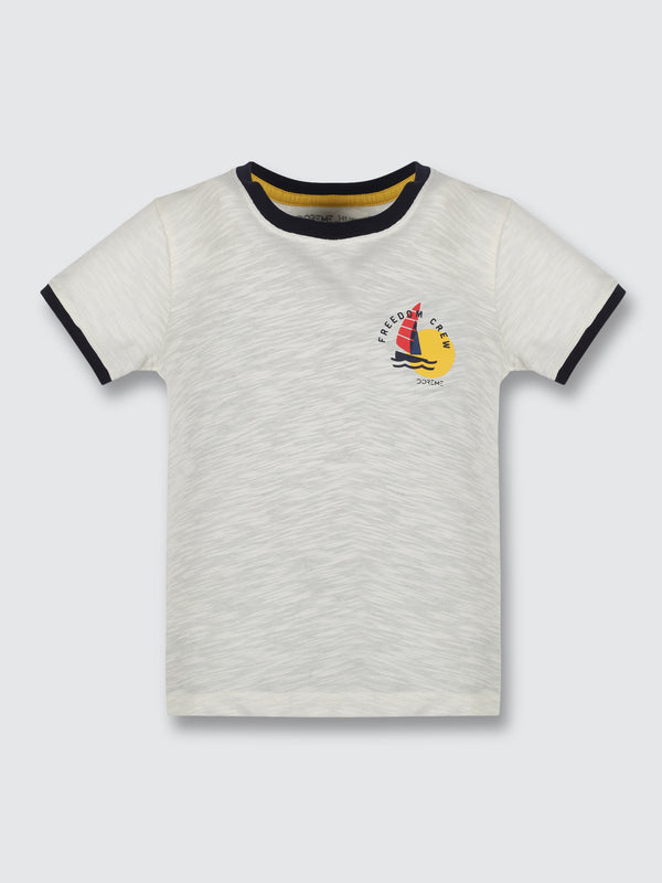 Boys Slub T-shirt - Chiffon White