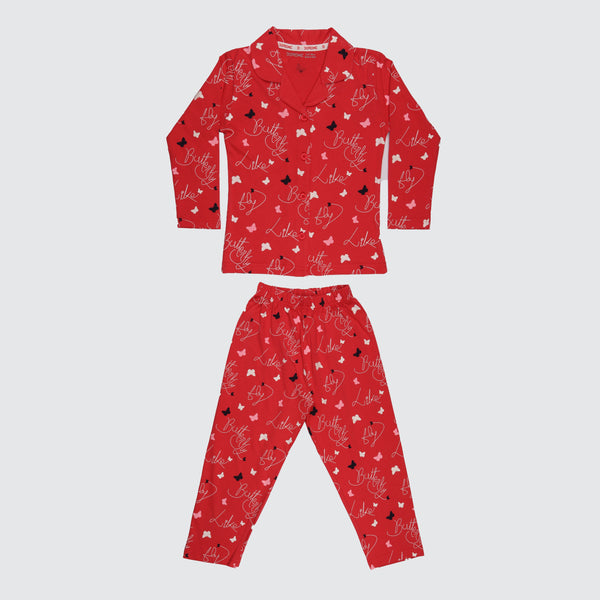Girls Pyjama Set -  Rasberry