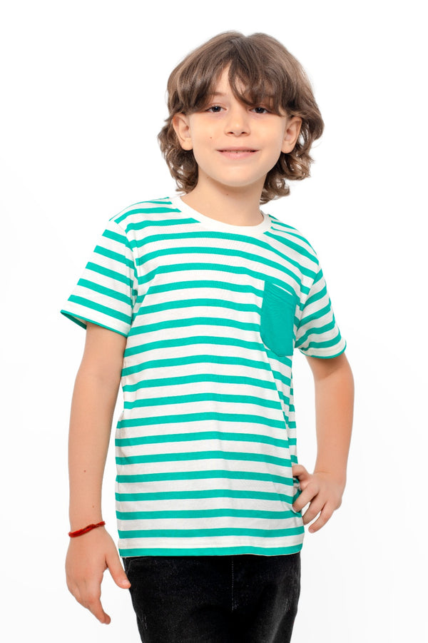 Boys Stripe T-shirt - Green