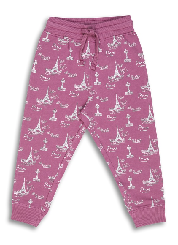 Baby Girl's Printed Joggers - Studio Mauve