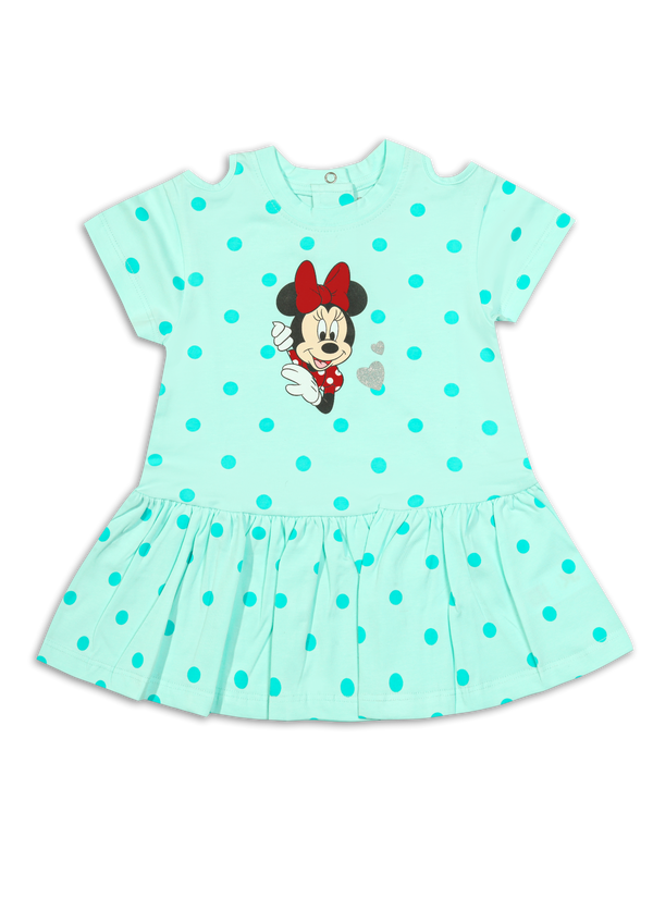 Disney Baby Girl's Stretch Dress - Light Sea Green