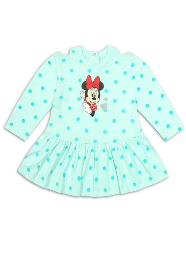 Disney Baby Girl's Stretch Dress - Light Sea Green