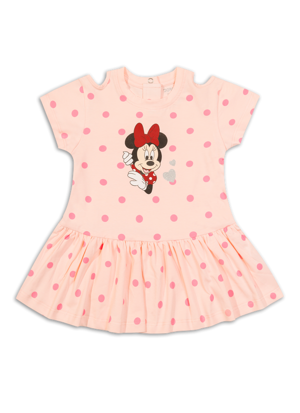 Disney Baby Girl's Stretch Dress - Polka Pink