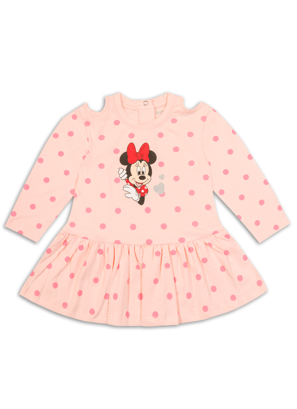 Disney Baby Girl's Stretch Dress - Polka Pink