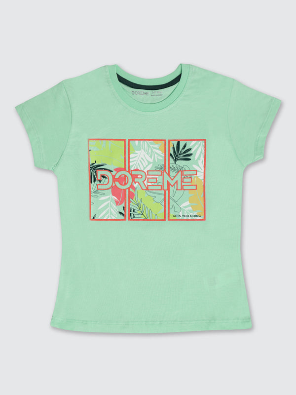 Girl's Printed T-Shirt - United Green