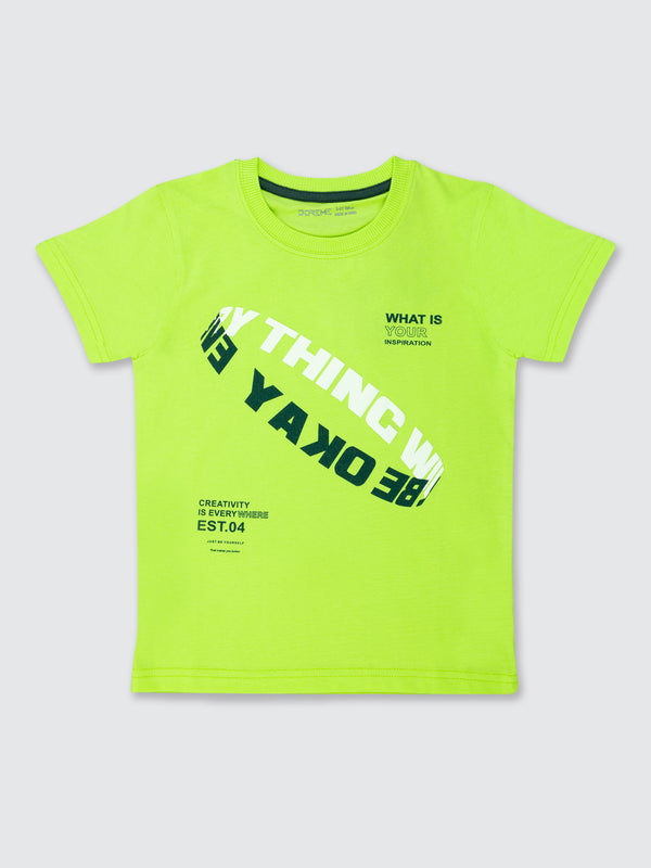 Boys T-Shirt - Tennis Green