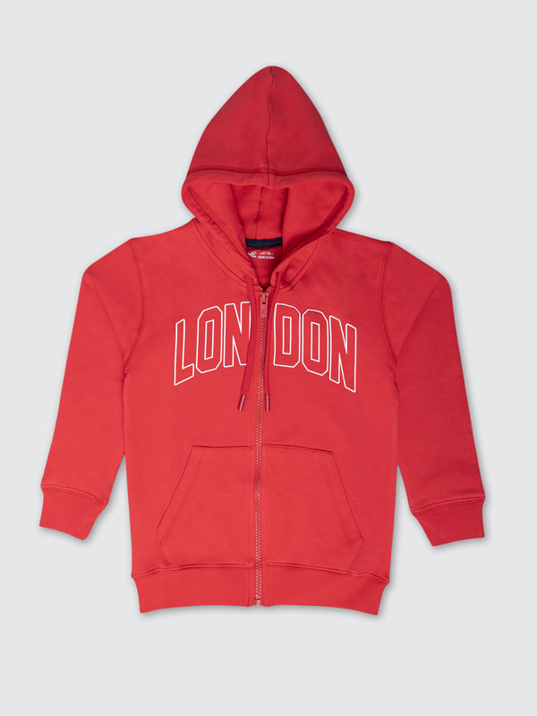 Boys Hoodie - Tart Red