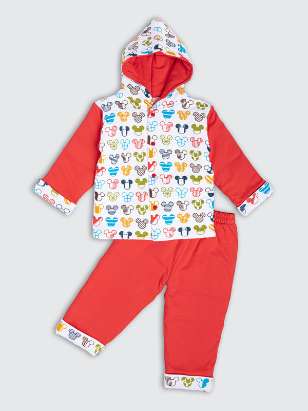 Newborn Hoodie Padded Suit  - Rose Vale