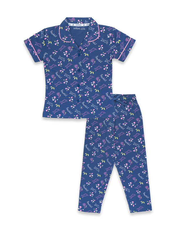 Girls Pyjama Set - Formula Navy