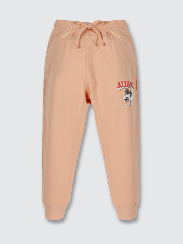 Boys French Terry Joggers - Apricot