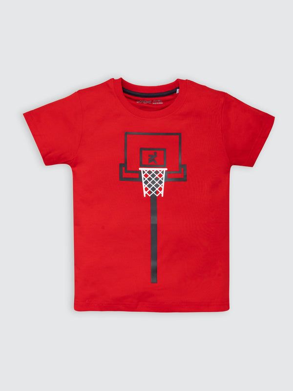 Boys T-shirt - Basket Ball Red