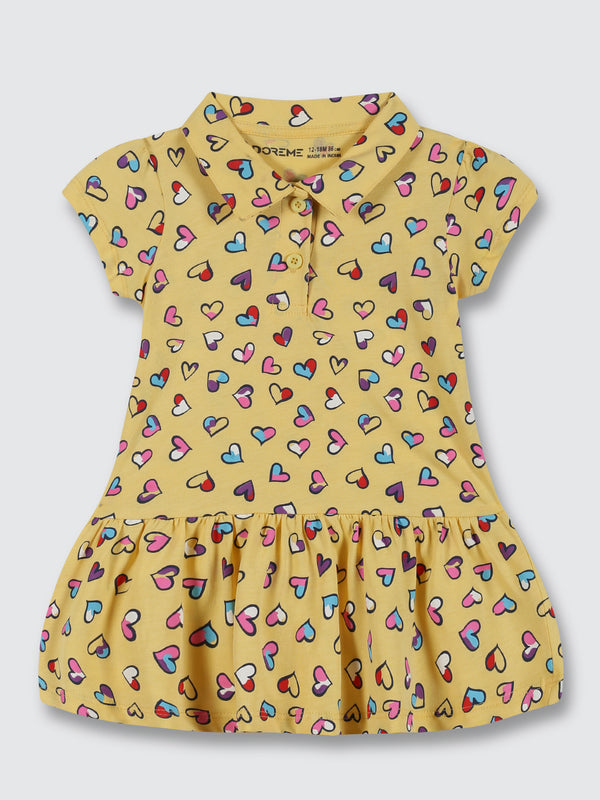 Baby Girl's Polo Dress - Tuscan Yellow