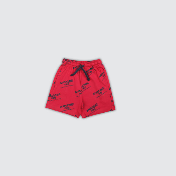 Baby Boy's Printed Shorts - Bold Red