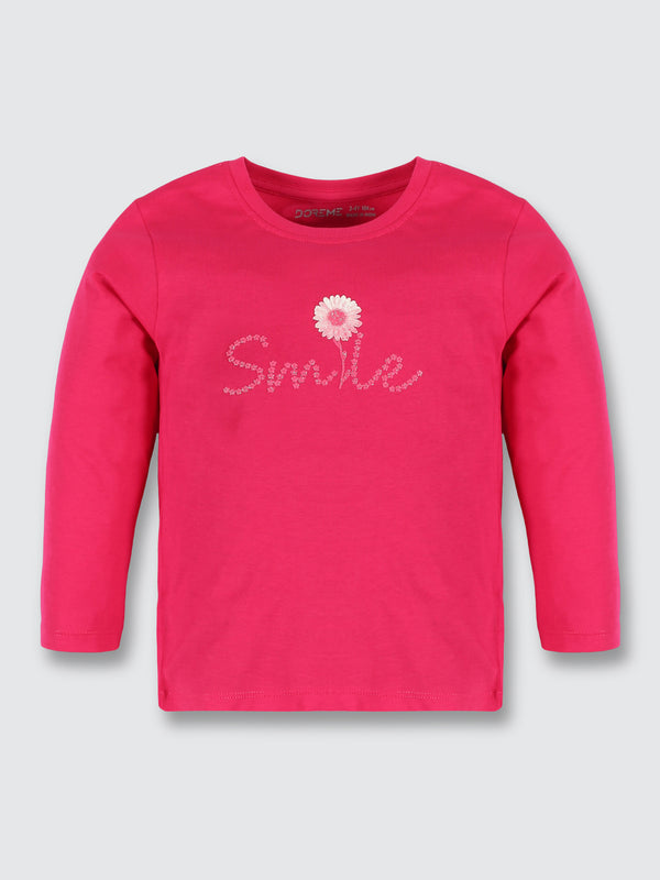 Girls T-Shirt - Mangenta Pink