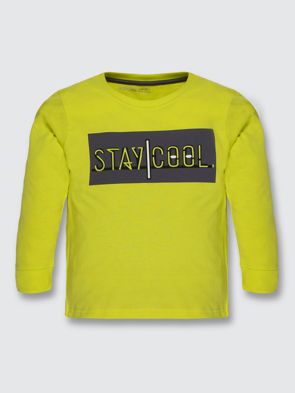 Baby Boys Long Sleeve T-Shirt - Electric Yellow