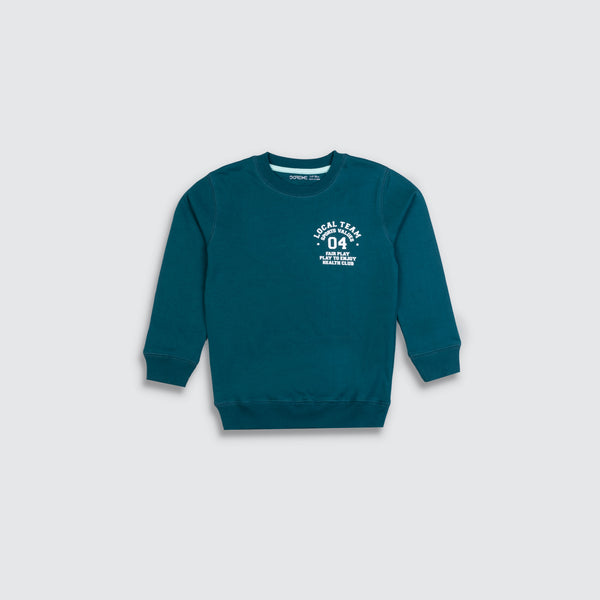 Baby Boys Terry Printed Sweatshirt - Team Blue