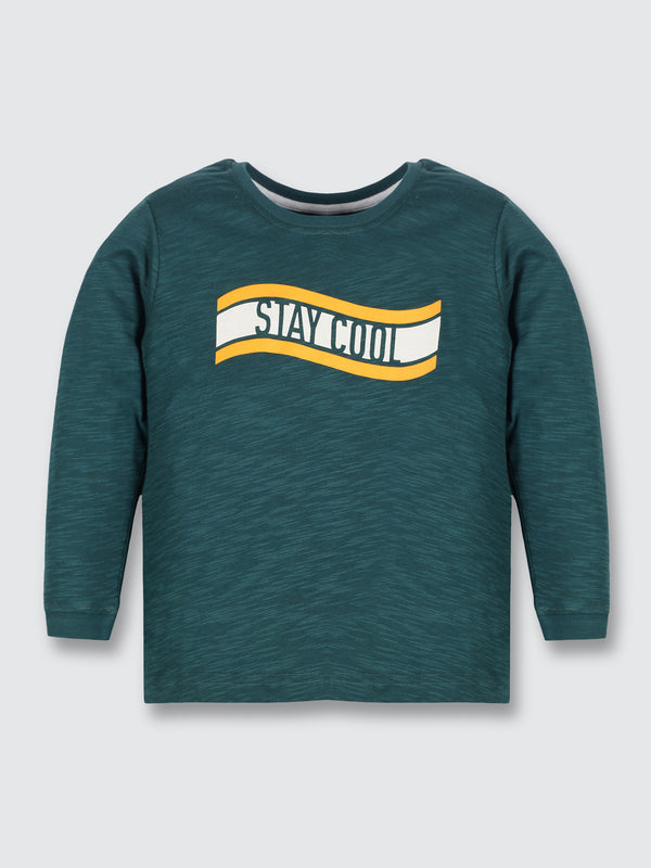 Baby Boys Long Sleeve T-Shirt - Cyprus Green