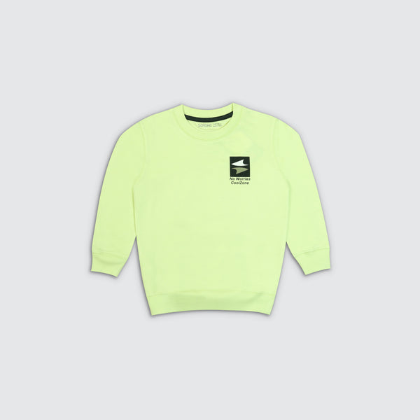 Boy's Terry Printed Sweatshirt - Lt. Cool Green