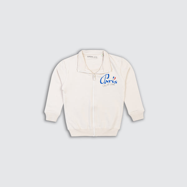 Girl's Apex Zip Up Sweatshirt  - Oat