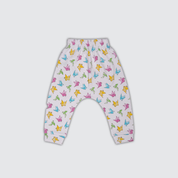 Newborn Diaper Legging - Origami Print