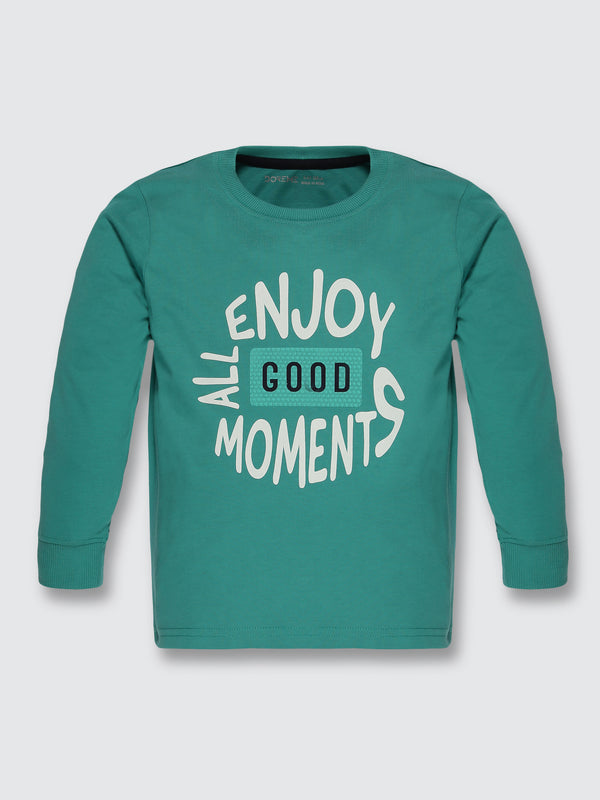 Baby Boys Long Sleeve T-Shirt - Aqua Marine