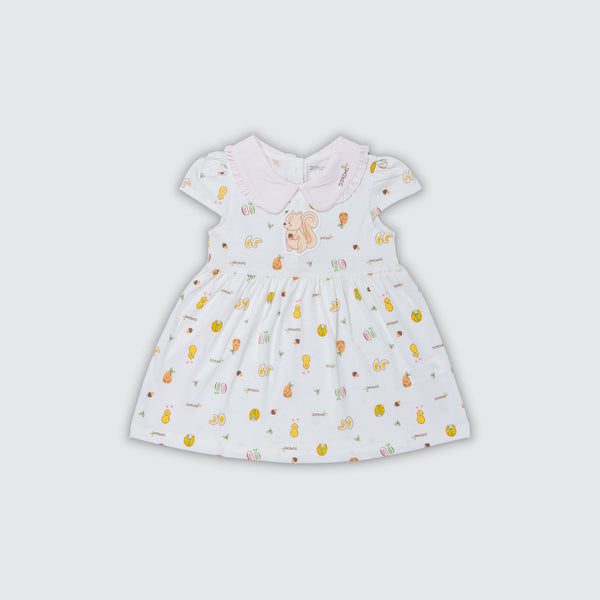 Baby Squirrel Dress - Duck Pink