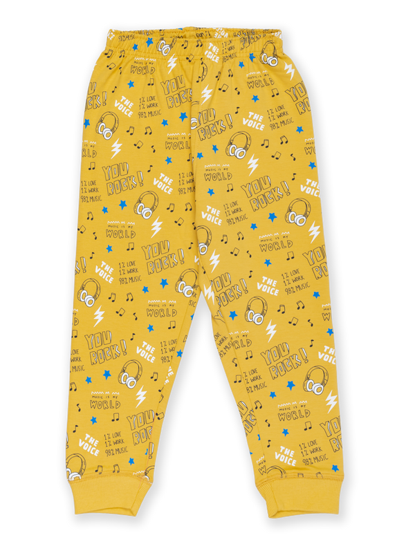 Boy's Essential All Over Print Joggers - Ocher