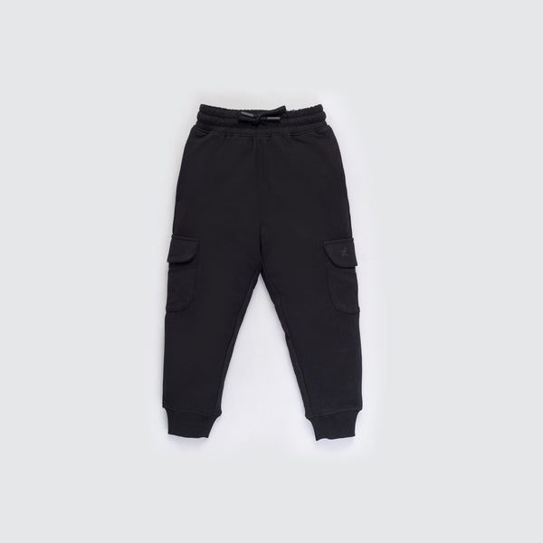 Boy's Apex Cargo Joggers - Jet Black