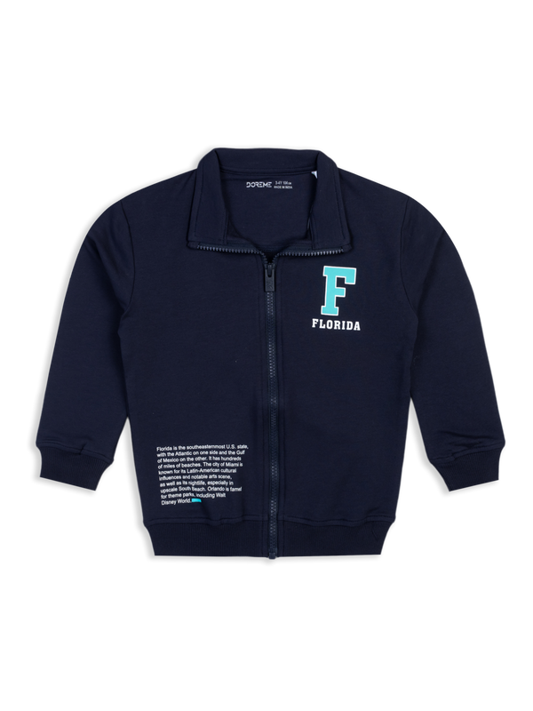 Boys Zipper Sweatshirt - Submarine Navy