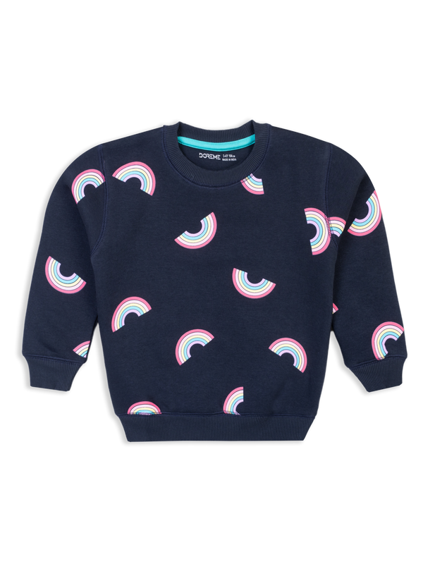 Girl's Fleece Sweatshirt  - Cool Navy