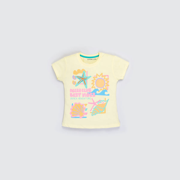 Girls T-Shirt - Lime Yellow