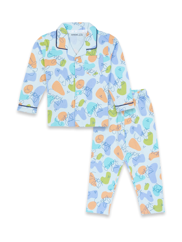 Boy's Pyjama Set - Ice Berg Blue