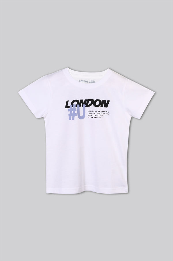 Boy's Printed T-Shirt - London #U Print