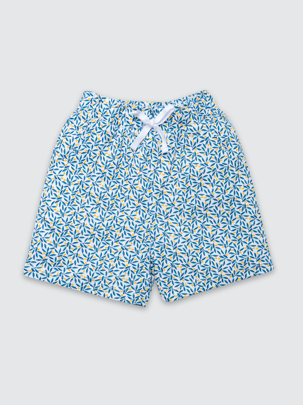 Girl's All Over Print Shorts - Yellow Dot Print