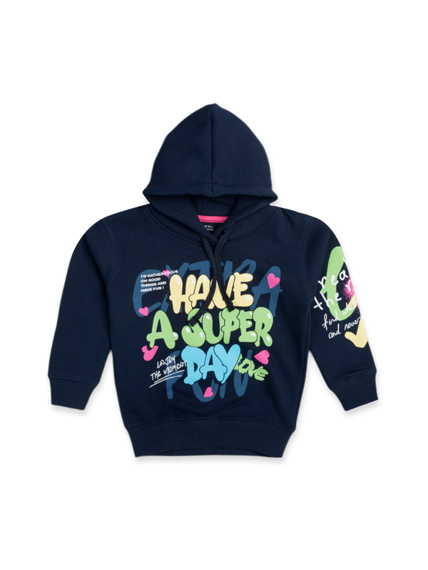 Baby Girls Hoodie - Jedi Navy