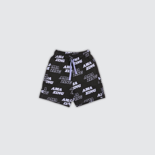 Baby Boy's Printed Shorts - Black