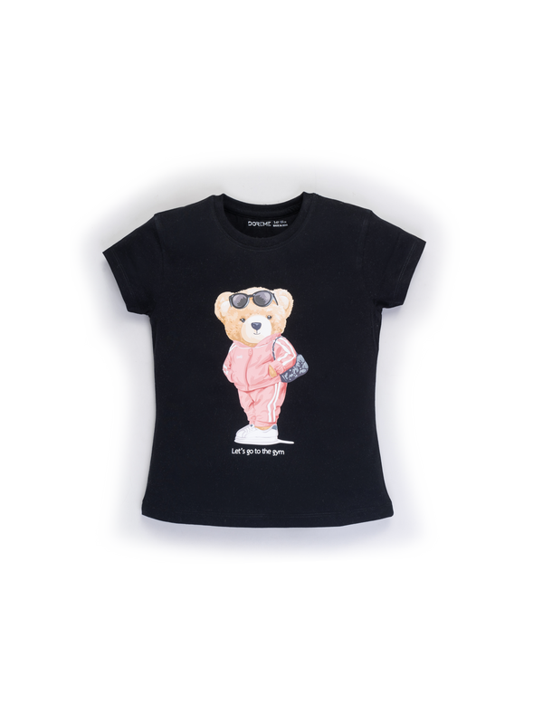 Baby Girl's Versatile T-Shirt - Black