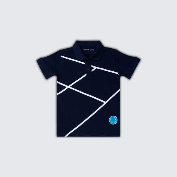 Boy's Polo T-Shirt - Prussian Blue