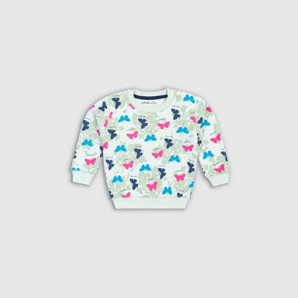 Girl's Fleece Sweatshirt  - Cameo Green