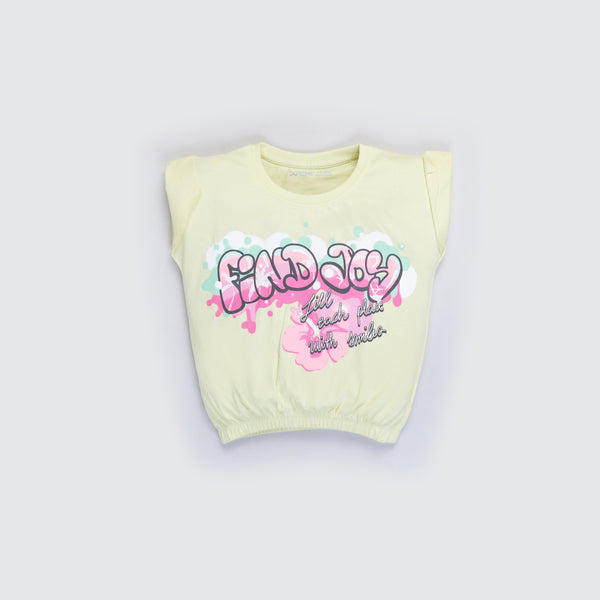 Baby Girl's Turn-Up T-Shirt - Best Lime