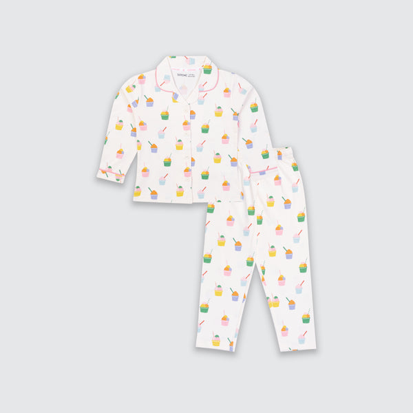 Baby Girls Pyjama Set - Ice Cream Printed