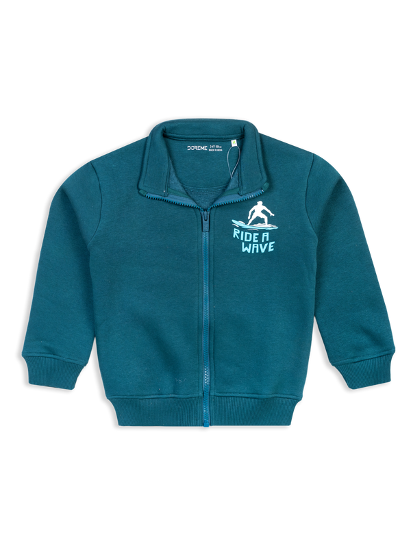 Baby Boys Zipper Sweatshirt - City Green