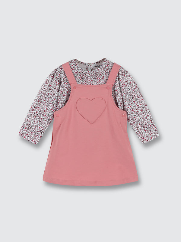 Baby Girl's Combined T Shirt Dress - Blossom