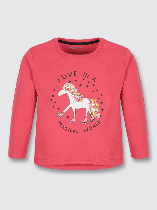 Girls T-Shirt - Light Coral