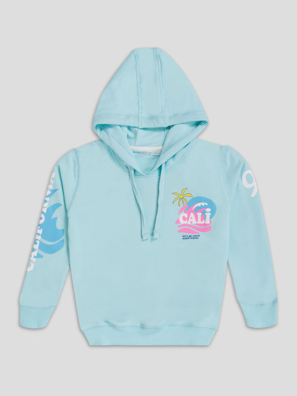 Girl's Apex Hoodie - Cyan Blue