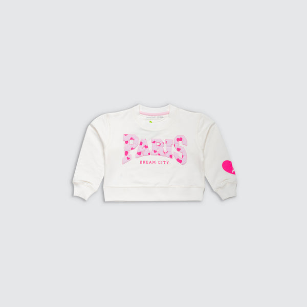 Girl's Apex Crop Sweatshirt - Off White