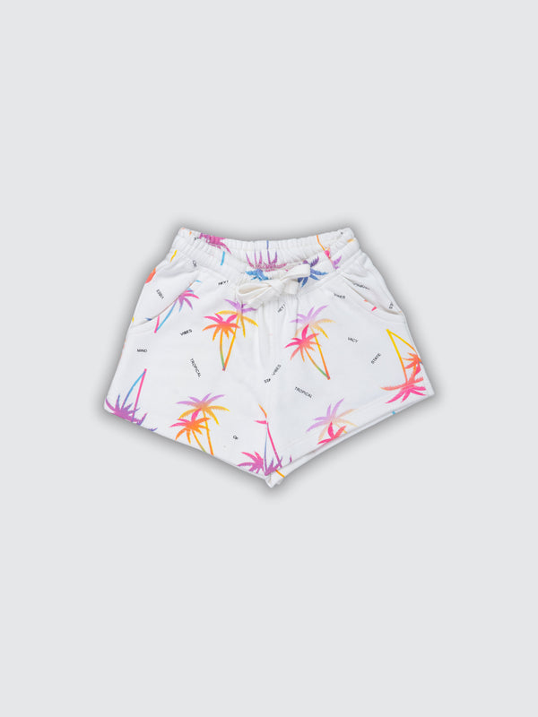 Girl's All over Print Shorts - Tropical Vibes Print