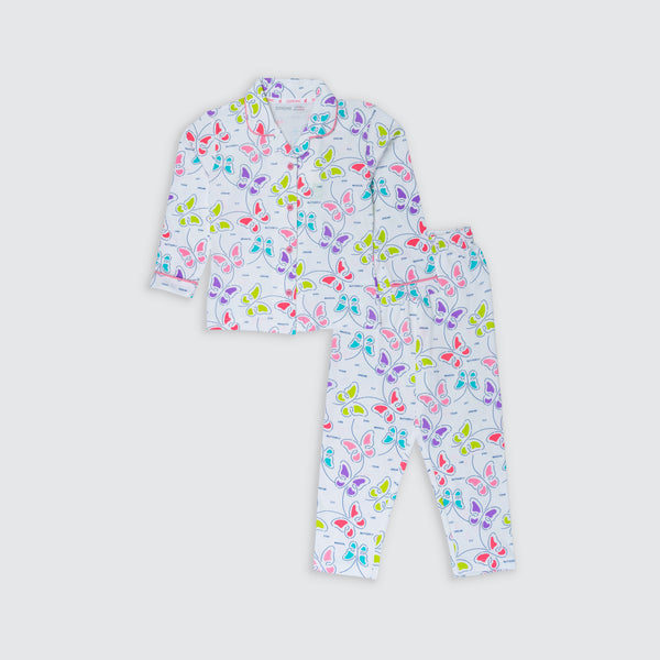 Girls Pyjama Set - Butterfly Printed